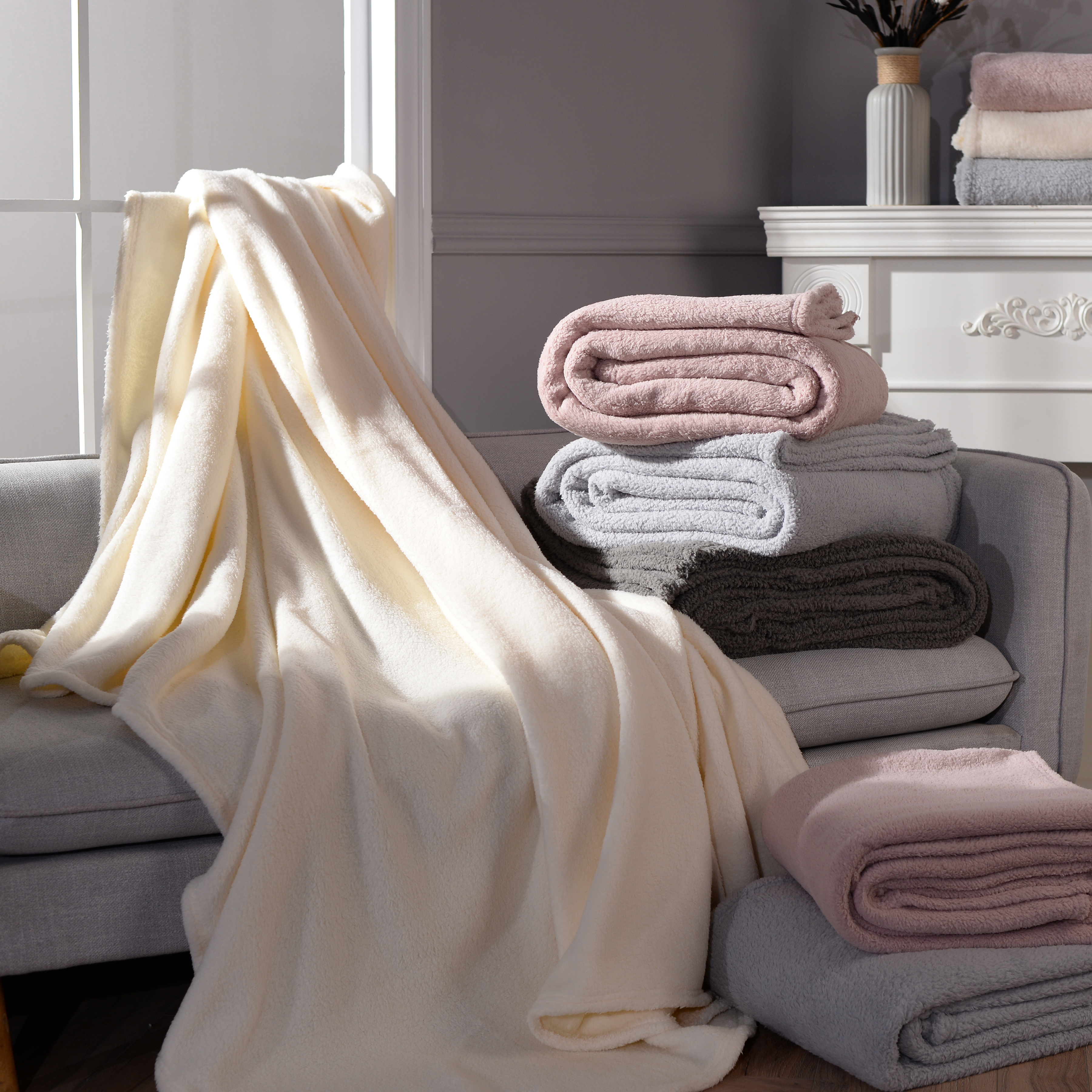 Bed Fleece Blankets All Sizes Luxury Teddy Bear Throws Warm & Soft Sofa 